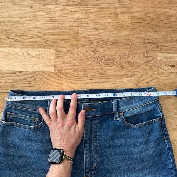 Land's End Recover Denim High Rise Wide Leg Crop Jeans Sz 14 - Picture 11 of 13